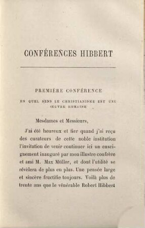 Conférences d'Angleterre