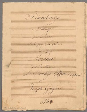 Norma, arrangiert, Klavier. - BSB Mus.Schott.Ha 5068-2