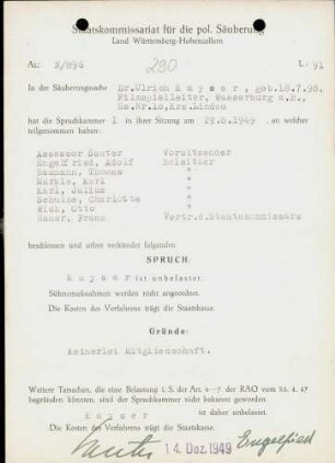 Kayser, Ulrich, Dr.