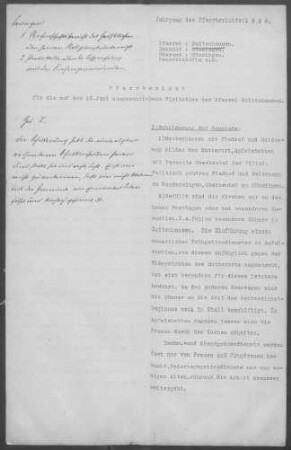Buttenhausen-Apfelstetten: Pfarrbericht 1928