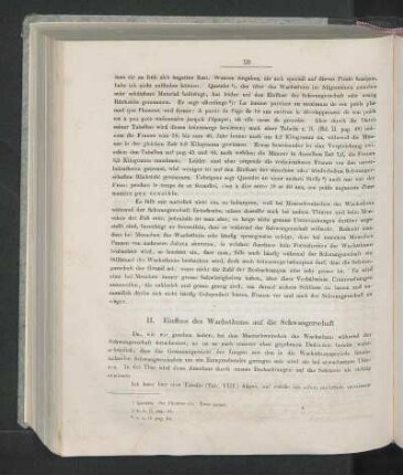 II. Einfluss des Wachsthums auf die Schwangerschaft