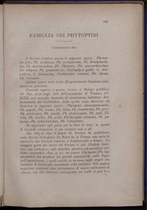 Famiglia Dei Phytiptini