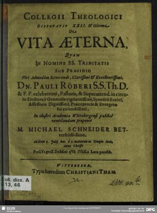 22: De Vita Aeterna