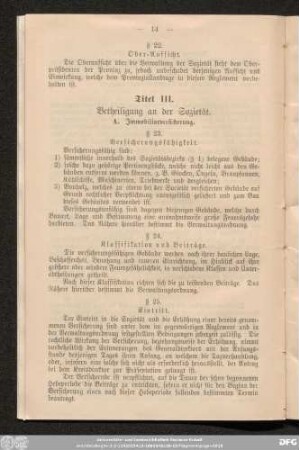 Teil III. Betheiligung an der Sozietät.