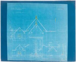 Dekanatskirche, Clerf (Clervaux): Choransicht, Ansicht des Schulzimmers und Details 1:50