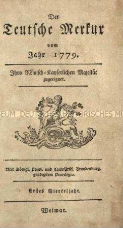 Der Deutsche Merkur, Jg. 1779 (Januar bis Dezember)