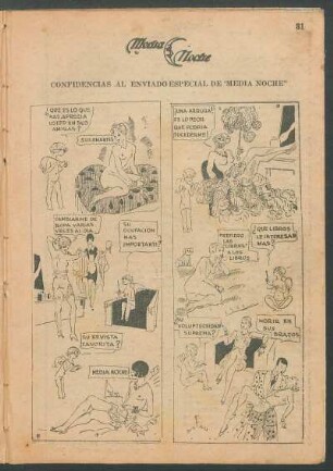 Confidencias al enviado especial de "Media Noche" [Chistes gráficos]
