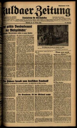 Ausgabe vom Mittwoch, den 16. Oktober 1940.