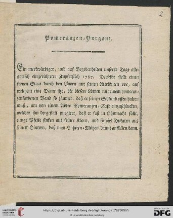 Pomeranzen = Purganz
