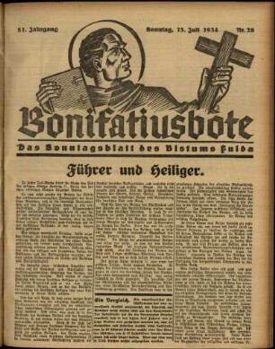 Ausgabe vom Sonntag, den 15. Juli 1934.