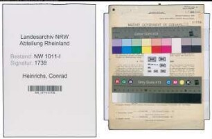 Entnazifizierung Conrad Heinrichs , geb. 27.01.1890 (Angestellter)