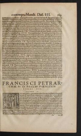 Francisci Petrarchae V. C. Psalmi Poenitentiales VII.