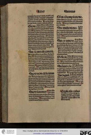 Expliciunt casus longi cum notabilibus domini Bernardi super quinque libros decretalium, impressi Argentine anno domini Mcccclxxxiiii.