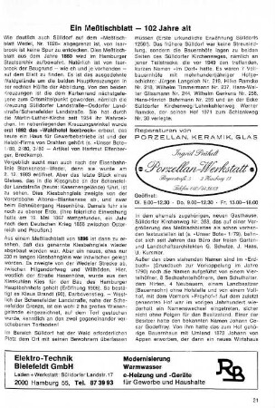 Ein Meßtischblatt - 102 Jahre alt