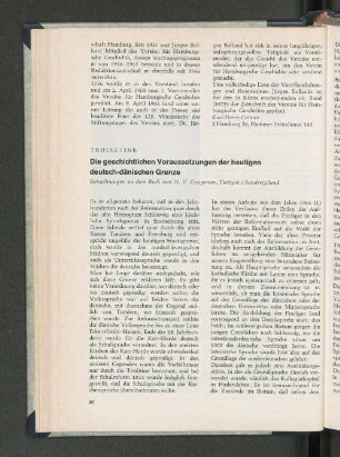 Die geschichtlichen Voraussetzungen der heutigen deutsch-dänischen Grenze
