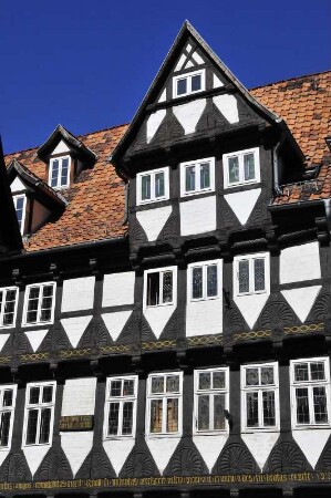 Quedlinburg - Historisches Fachwerkhaus : Historisches Fachwerkhaus in der Marktstraße. Aufgenommen am 20. Juli 2012 in Quedlinburg