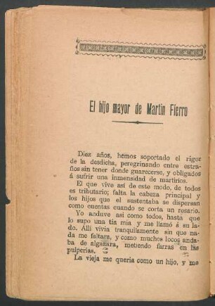 El hijo mayor de Martín Fierro