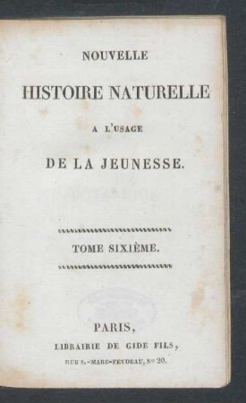 6: Nouvelle histoire naturelle