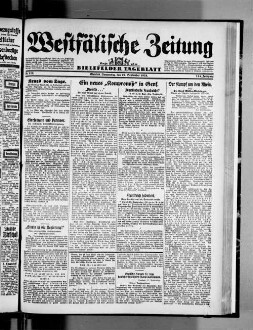 Westfälische Zeitung : Bielefelder Tageblatt