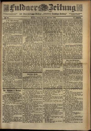 Ausgabe vom Freitag, den 16. November 1900.
