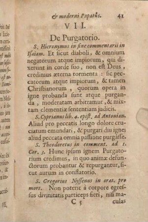 VII. De Purgatorio.