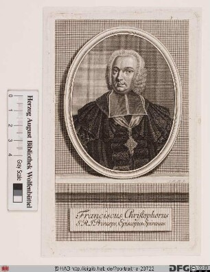 Bildnis Franz Christoph (Reichsfrhr. von Hutten), 1743-70 Fürstbischof von Speyer