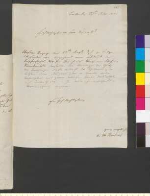 Brief von Henschel, Gebrüder an Goethe, August von