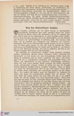 30: Von den Siebenbürger Sachsen