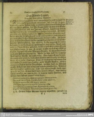 Das Zehende Capitel, Von der Herrlichkeit Dornum