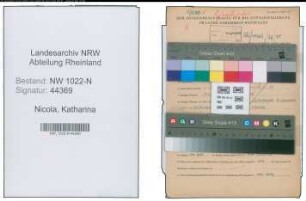 Entnazifizierung Katharina Nicola , geb. 01.06.1903 (Hausangestellte)
