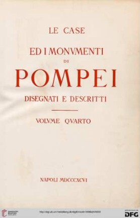 Band 4: Le case ed i monumenti di Pompei disegnati e descritti