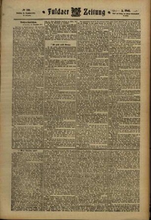 Zweite Ausgabe vom Samstag, den 16. Dezember 1911.