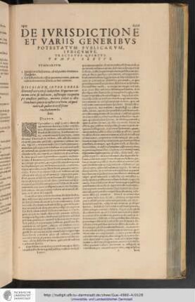 De Ivrisdictione et variis generibvs potestatvm pvblicarvm, ivdicvmve. Tractatvs Qvintvs. Tomvs Sextvs