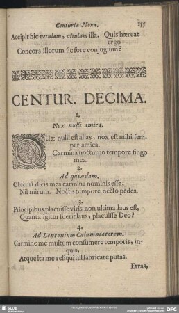 Centur. Decima