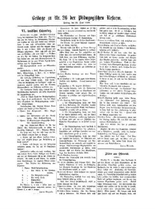 VI. deutscher Lehrertag : Beilage zu No. 26 der Pädagogischen Reform