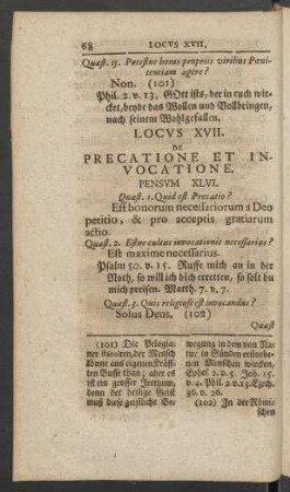 Locus XVII. De Precatione Et Invocatione