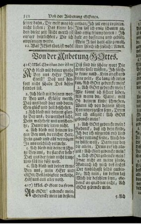 Von der Anbetung Gottes.
