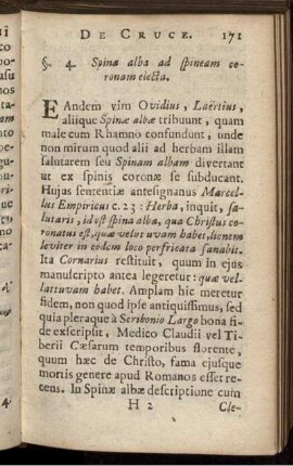 §. 4. Spina alba ad spineam coronam electa