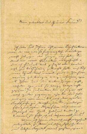 Originalbrief von Levin Schücking an Adolf Schroedter, geschrieben in Münster