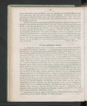 11) Das philologische Seminar.