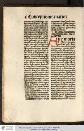 In festo conceptionis Marie, sermo IIII, in ordine XVIII.