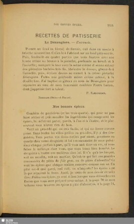 Recettes de patisserie