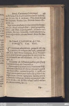 De Adverb. Caeterum, & Caeteroqui. Cap. XXX.