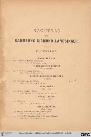 Nachtrag (Nr. 509-523)