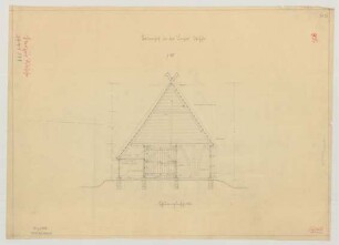 Lenzerwische (Kreis Westprignitz): [Rosinscher Hof]. Scheune (Querschnitt)