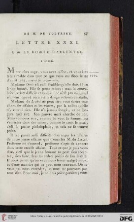 (Lettre XXXI - XL)