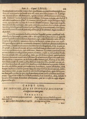 Caput LXIX. De Indiciis, Quae Ex Suspecta Sociorum exculpatione emergunt.