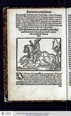 Wie Fortunato ein grausen gemachet ward das man in Cappaunen wuerd deszhalben er heimlich hinweg floh. (Bl. 7 verso - 8 verso)