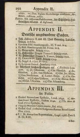 Appendix II.