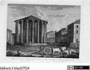Verschiedene Ansichten Roms und UmgebungVeduta del Tempio d' Ercole volgarmente detto Tempio di Vesta; (Taf. 43 [45]) - Ansichten Roms u. Umbegung - versch. Stecher